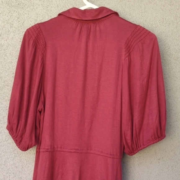 Vintage Jody T of California Burgundy Midi Dress - Picture 4 of 10